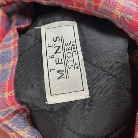 Vintage Sears Mens Store XL Faded Plaid Flannel Jacket Shacket Quilted Lining R1 - Picture 11 of 11